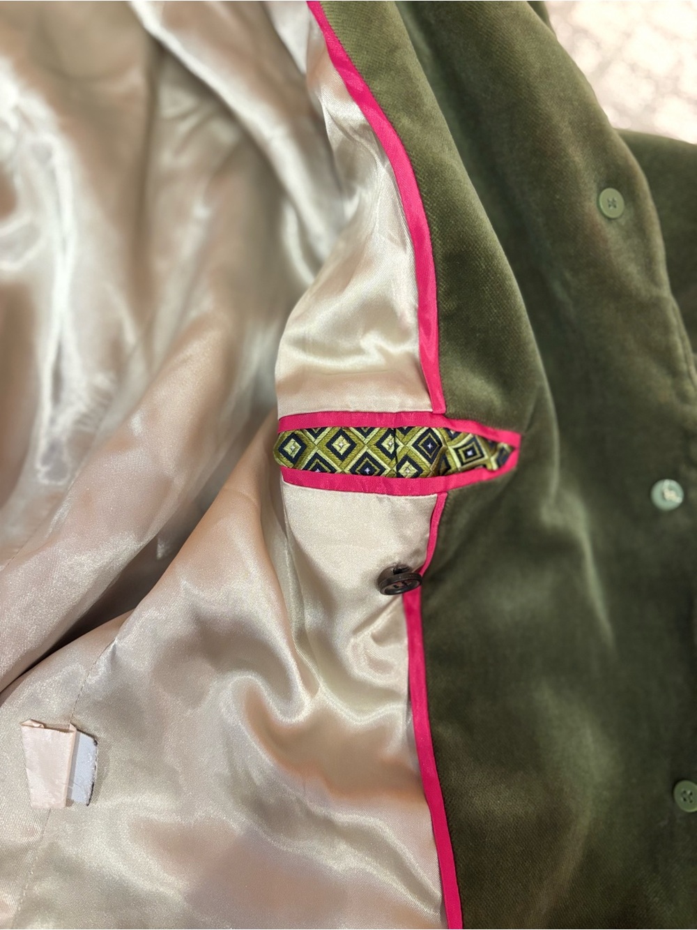 J. Crew Bella Green Velvet Blazer Jacket Vintage Women's 8 - Picture 8 of 14